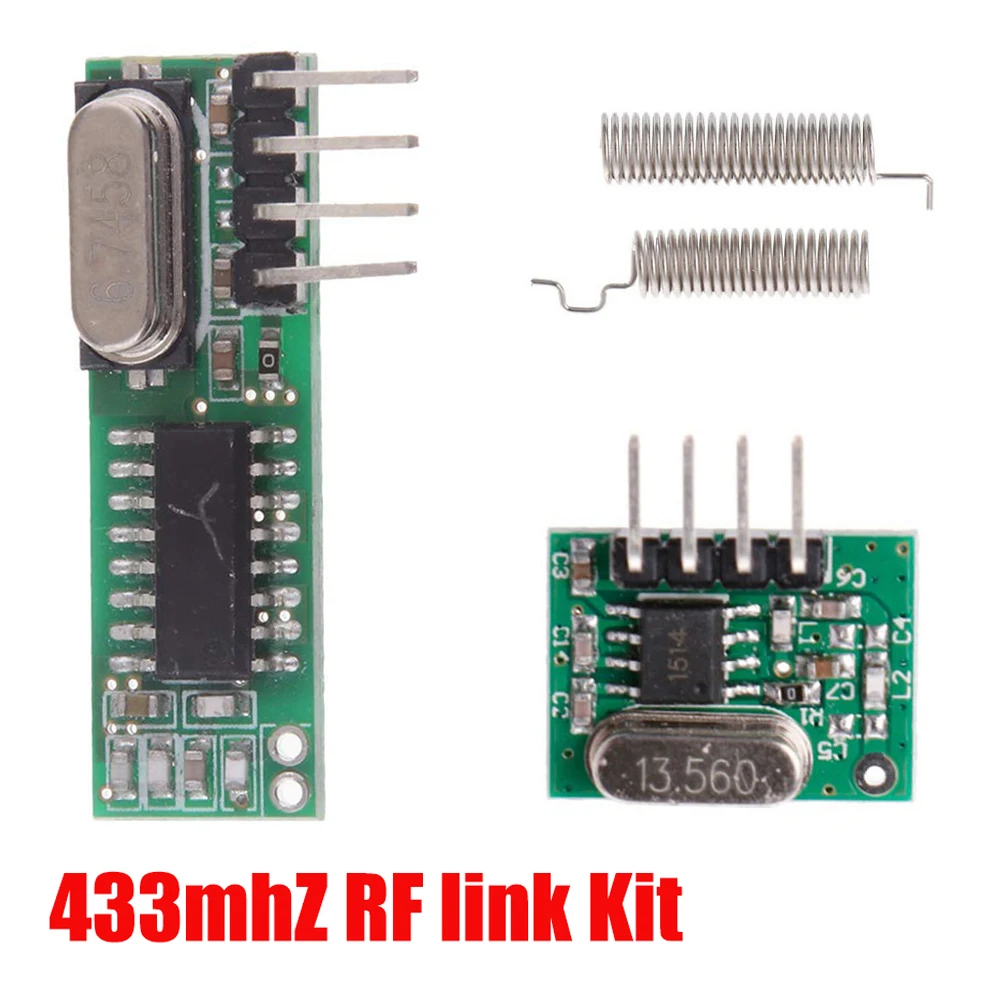 

433Mhz RF Transmitter and Receiver With Antenna Superheterodyne ASK 433 Mhz Module For Arduino Uno Wireless Diy Kits