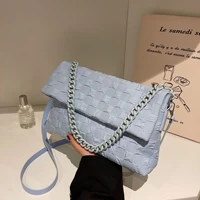 large capacity underarm bag womens bag 2022 spring and summer new messenger bag canvas chain simple one shoulder bag fashion