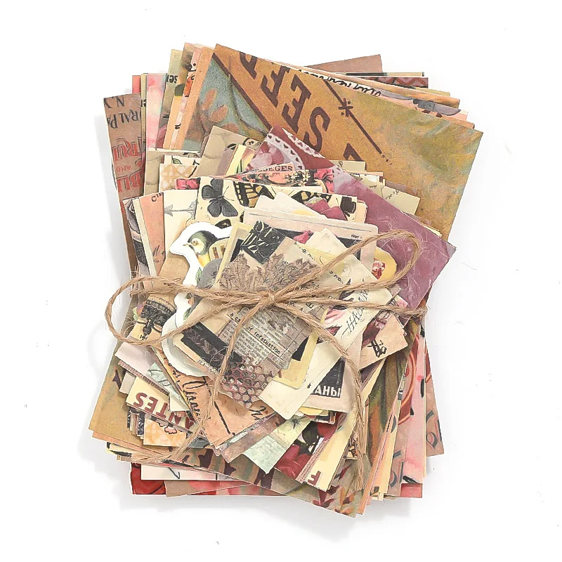 

100 шт./упак., винтажный набор бумаги для заметок, сделай сам, скрапбукинг, школьные принадлежности, декор, мусорный журнал, маркировка, канцелярские принадлежности, бумага для заметок