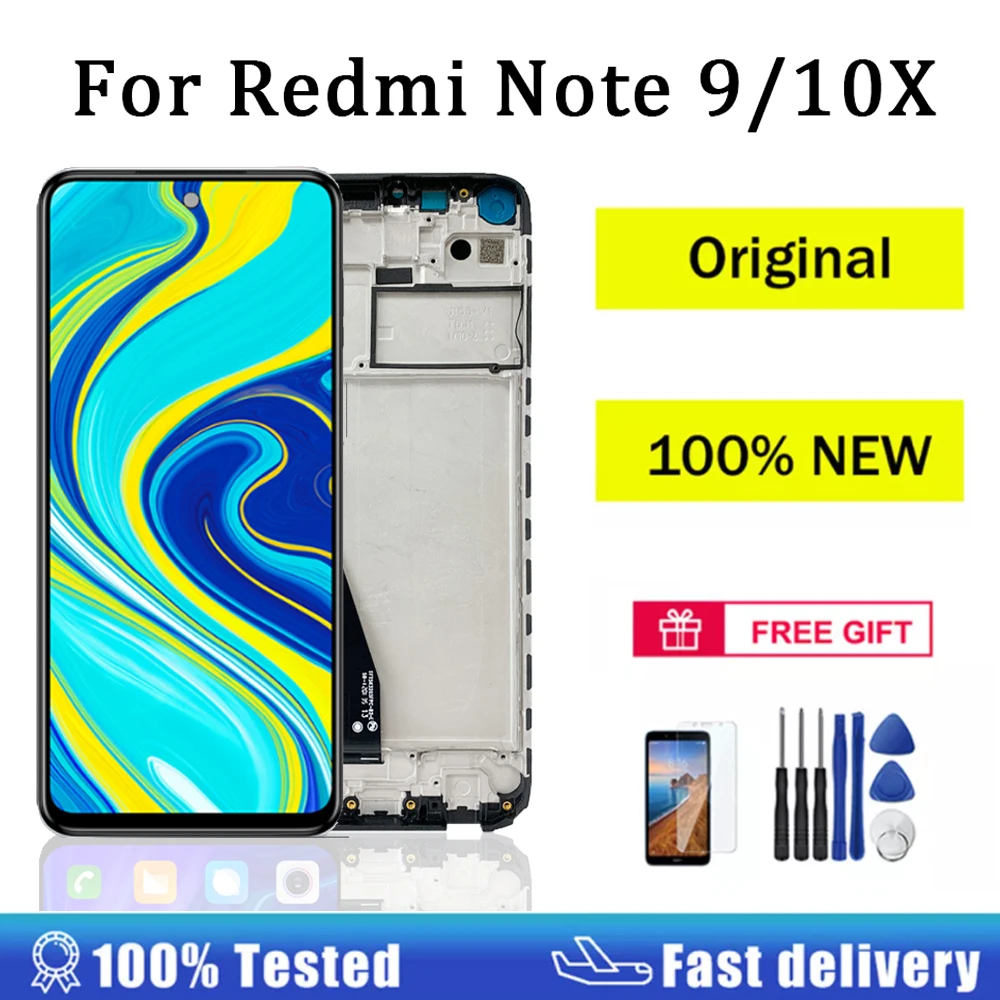 

Original For Xiaomi Redmi Note 9 10x LCD Display Touch Panel Screen Digitizer Assembly For Redmi Note 9 Pro M2003J15SG LCD