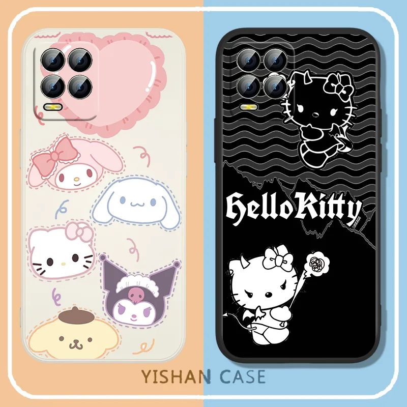 

Beautiful Sanrio Phoen Case For OPPO Realme C2 C11 5 5i 6 6i 6S 7 7i 8 8i 9 9i Pro Liquid Rope Cover Funda Soft Back Silicone