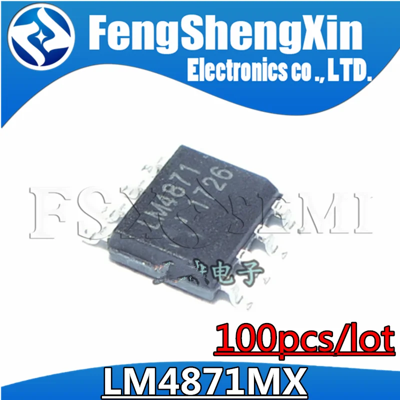 100 шт./лот LM4871MX LM4871M LM4871 4871 LM4871T 3 Вт аудио усилитель мощности с режимом отключения SOP-8