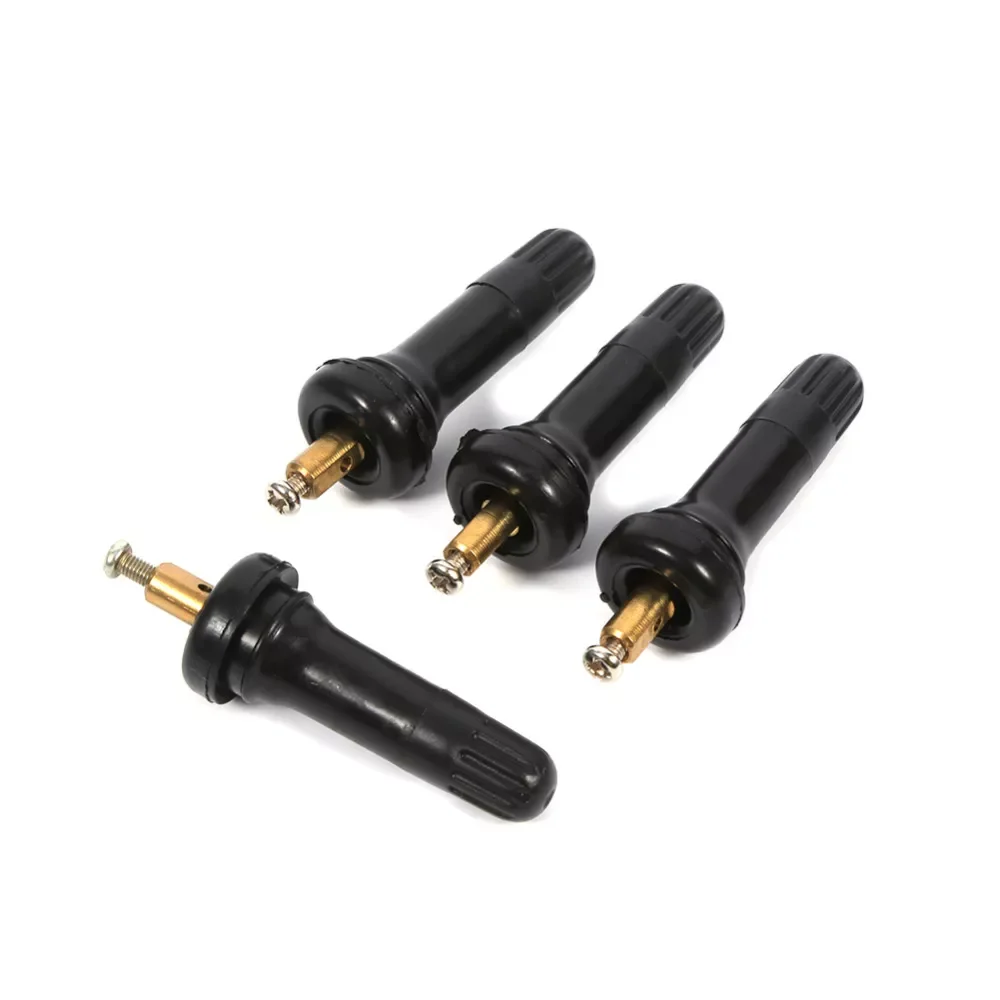 

Organizers Accesorios Para Auto 4Pcs TPMS Tire Pressure Monitoring System Anti-explosion Snap In Tire Valve Stems Rubber & Pure