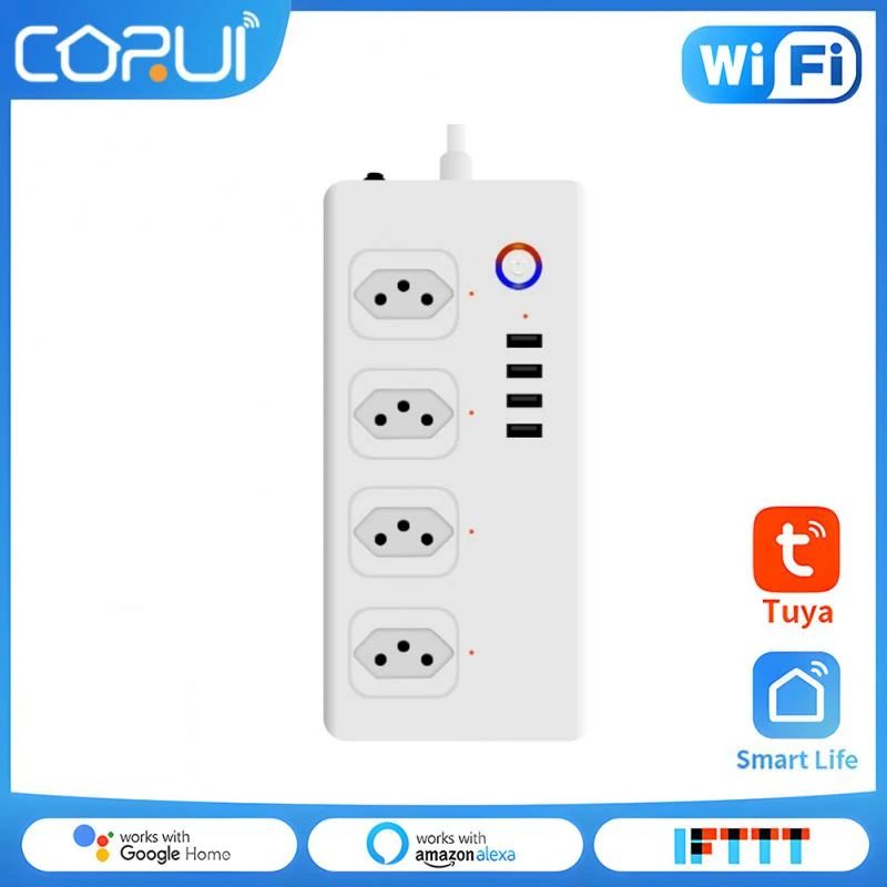 

Умный сетевой фильтр CORUI с поддержкой Wi-Fi и голосового управления
