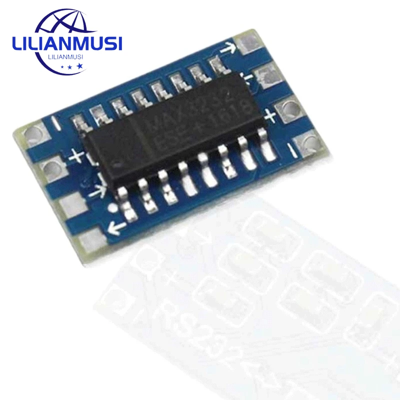 Плата преобразователя уровня MCU mini RS232 MAX3232, плата преобразователя уровня в TTL, последовательный модуль платы преобразователя, 10 шт.