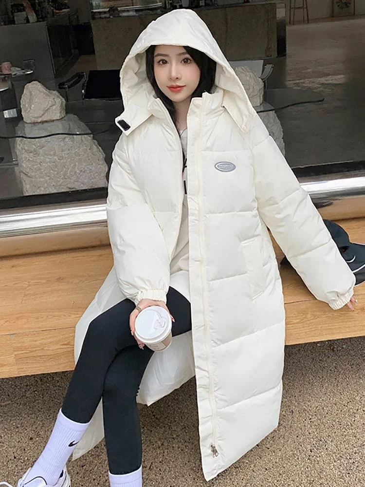 Women's Winter Hooded Parka Thick Down Cotton Padded Jacket Women Long Overcoat Female Clothing Warm Puffer Coat 2022