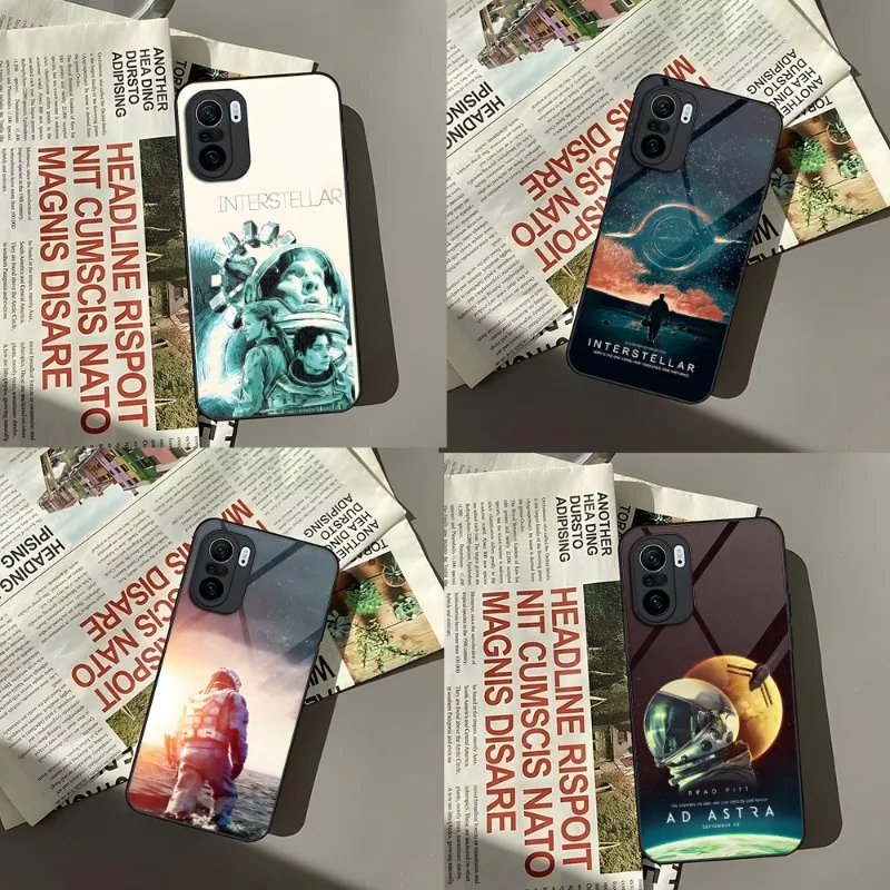 

Interstellar Movie Phone Case For Xiaomi 13 10 10T 11i 11T Redmi Note 11 8 11S Pro Poco M4 F3 X3 2023 Glass Design Back Cover