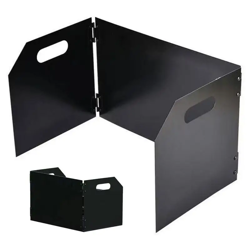 

3 Plates Stove Wind Shield Outdoor Camping Picnic Cooking Burner Windproof Screen Thicken And Raise Iron-made Wind Screen