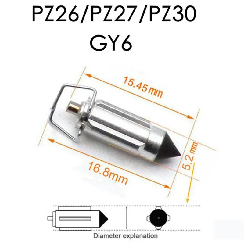 

4 Pcs Carburetor Valve Needles Repair Part For PZ26 PZ27 PZ30 PZ19 CG125 GY6 50 125CC Mikuni Keihin Carb Motorcycle Parts