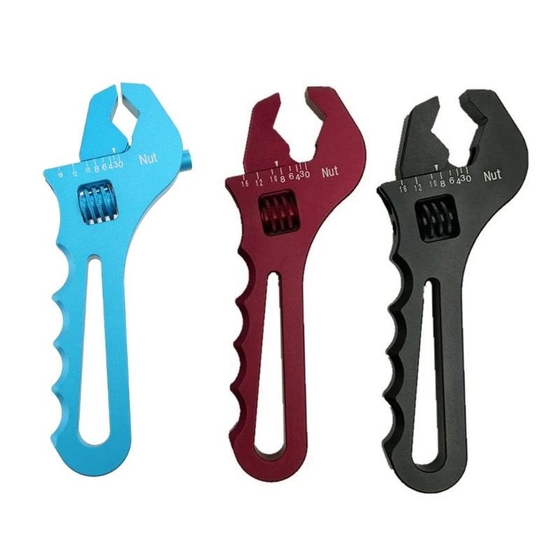 

AN Hose Fitting Adjustable Wrench Spanner Lightweight Aluminum 3AN-16AN 3 Colors 367D