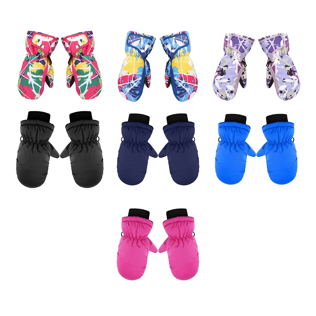 

1 Pair Kids Gloves Children Thermal Mittens Boys Girls Mitts Clothing Dressing Hand Warmer Portable Outdoor Windproof