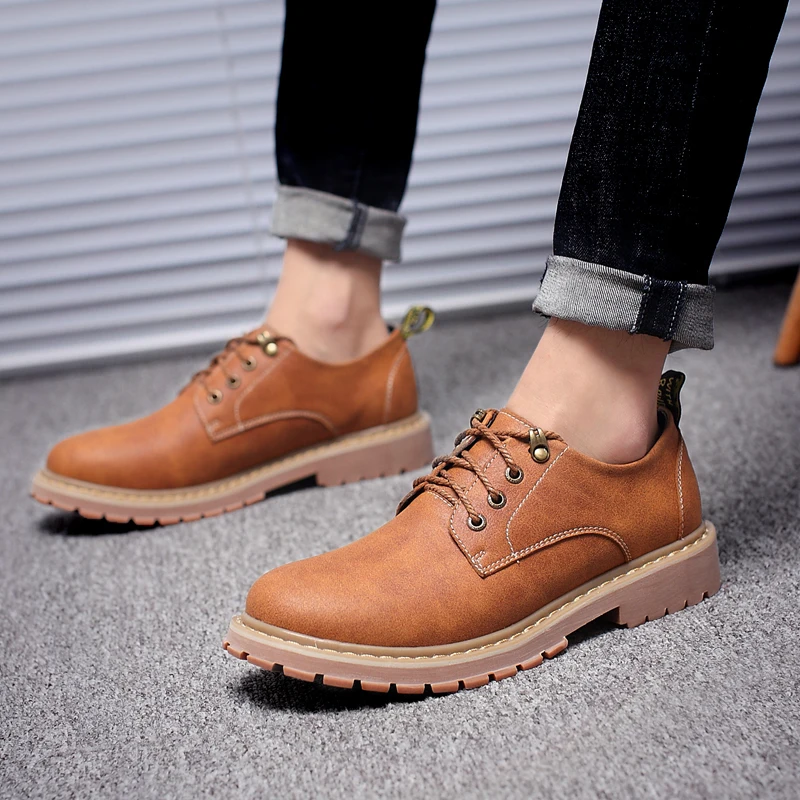 PHERON брендовая мужская повседневная обувь преимущество верхний слой кожа Мужская