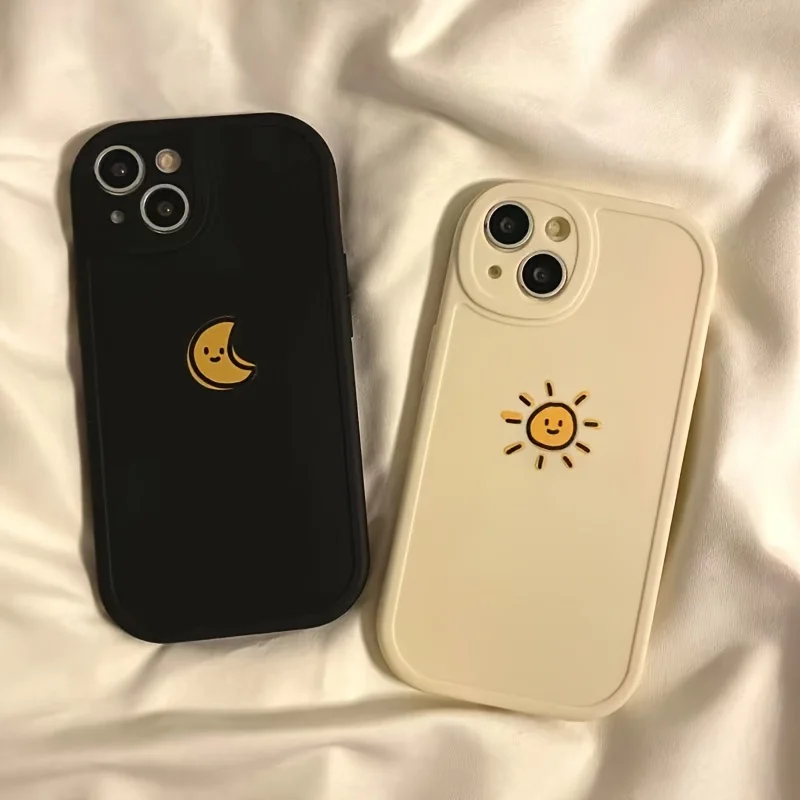 

Простой силиконовый чехол Sun Moon для iPhone 14 Plus 7 8 X XS XR 11 12 13 Pro Max