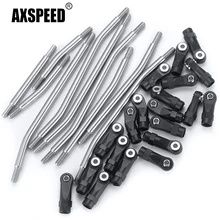 AXSPEED 10Pcs Stainless Steel Steering Linkage Link Rod Set for Traxxas TRX-4 TRX4 313/324mm Wheelbase 1/10 RC Crawler Car Parts