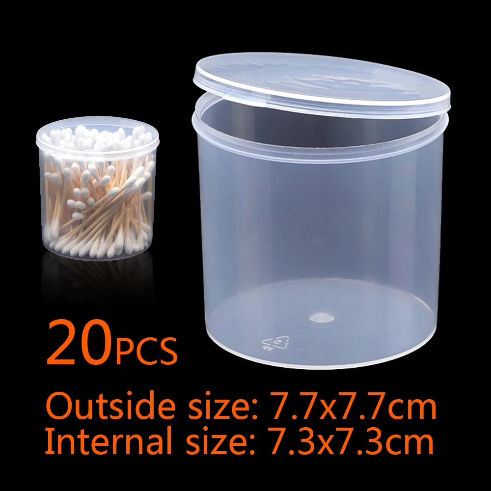 

7,7x7,7 см 250 мл круглые прозрачные пластиковые контейнеры бусины поделки ювелирные изделия дисплей коробки для хранения Чехол