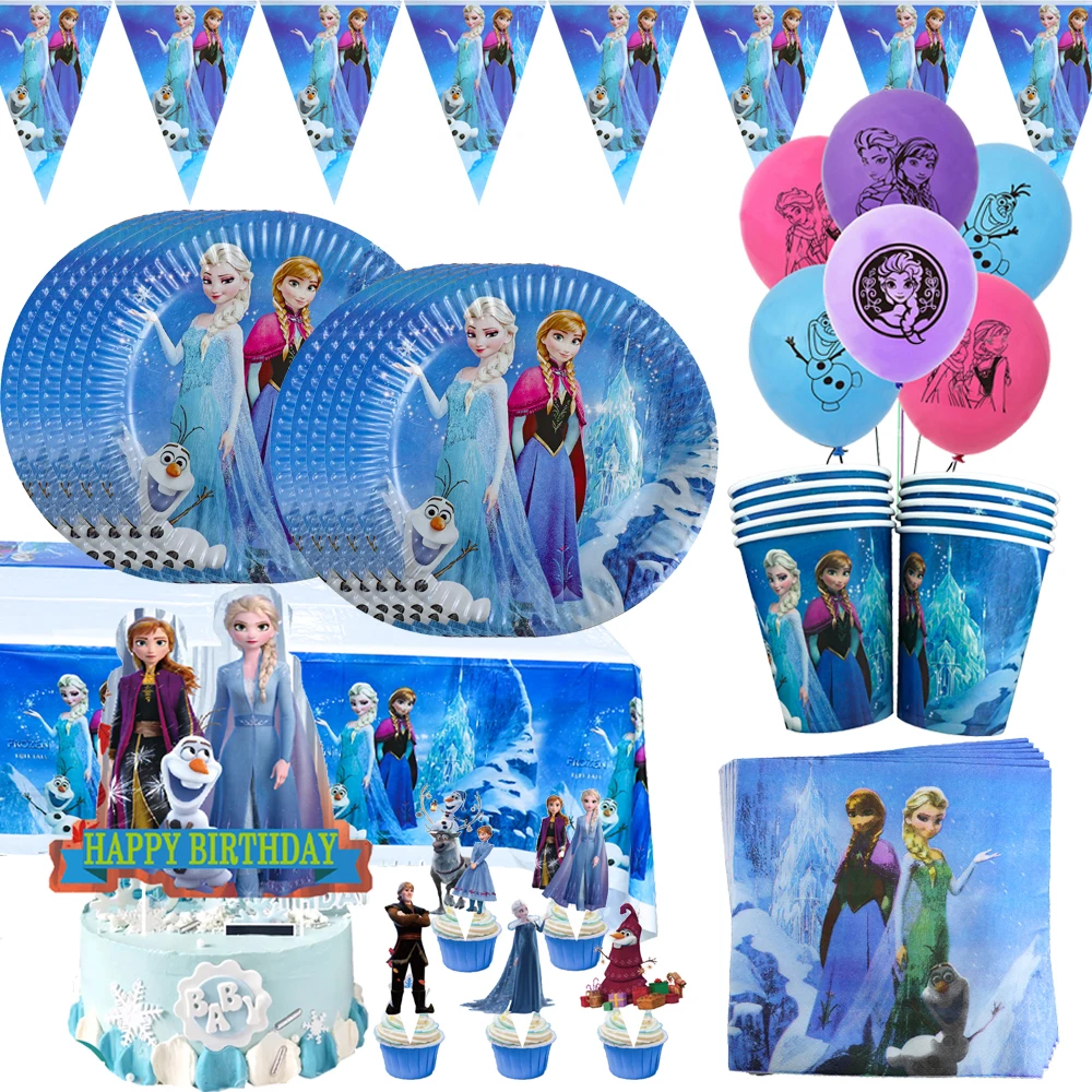 

Disney, Эльза, Анна, «холодная королева», товары для вечеринок, бумажные стаканчики, бумажные тарелки, скатерть для девочек, «Снежная королева», королева, праздничные декоративные наборы для дня рождения