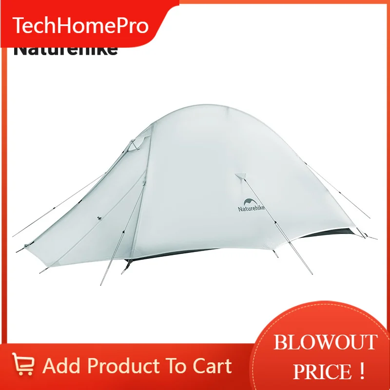 Фото Палатка TechHP Naturehike Cloud Up UL для 1-2 человек, ультралегкая, двухслойная, водонепроницаемая, для кемпинга и походов №1