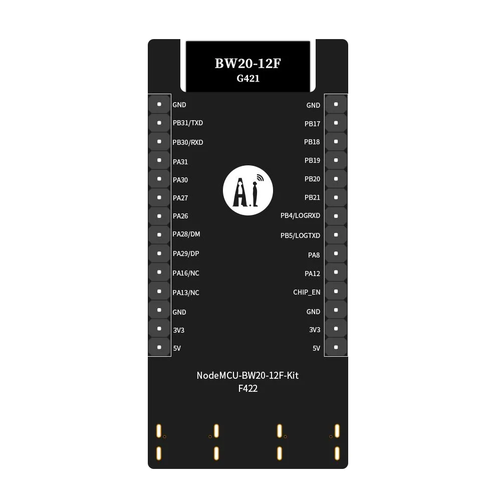 Плата разработки модуля BW20-12F со встроенным двухдиапазонным чипом Wi-Fi/BLE SoC RTL8711