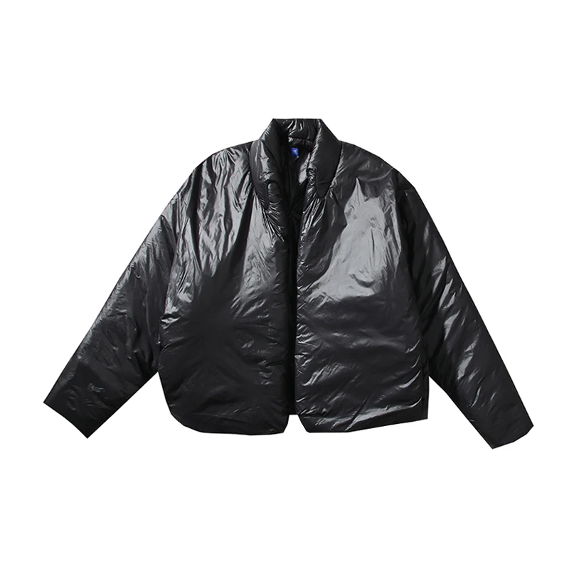 Fall Winter Warm Kanye Blue Black Down Cotton Jacket Casual Men Women Urban Functional Windbreaker Cloth Cotton Jacket