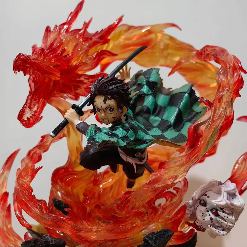 Bandai Demon Slayer Blade японского аниме огненный дракон танджиро Камадо статуя сцена