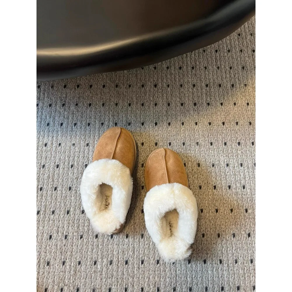 NIGO/женские модные шерстяные зимние ботинки осенне-зимние теплые тапочки с