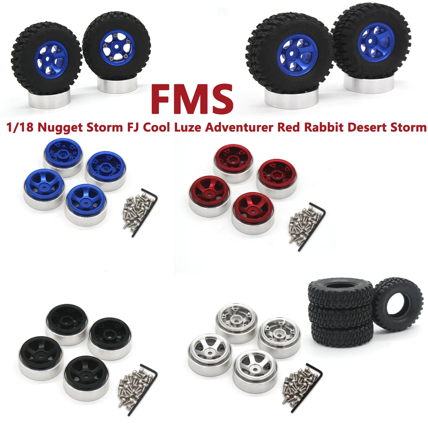 

FMS 1/18 Nugget Storm FJ Cool Luze Adventurer Red Rabbit Desert Storm RC Remote Control Car Parts Star Hub