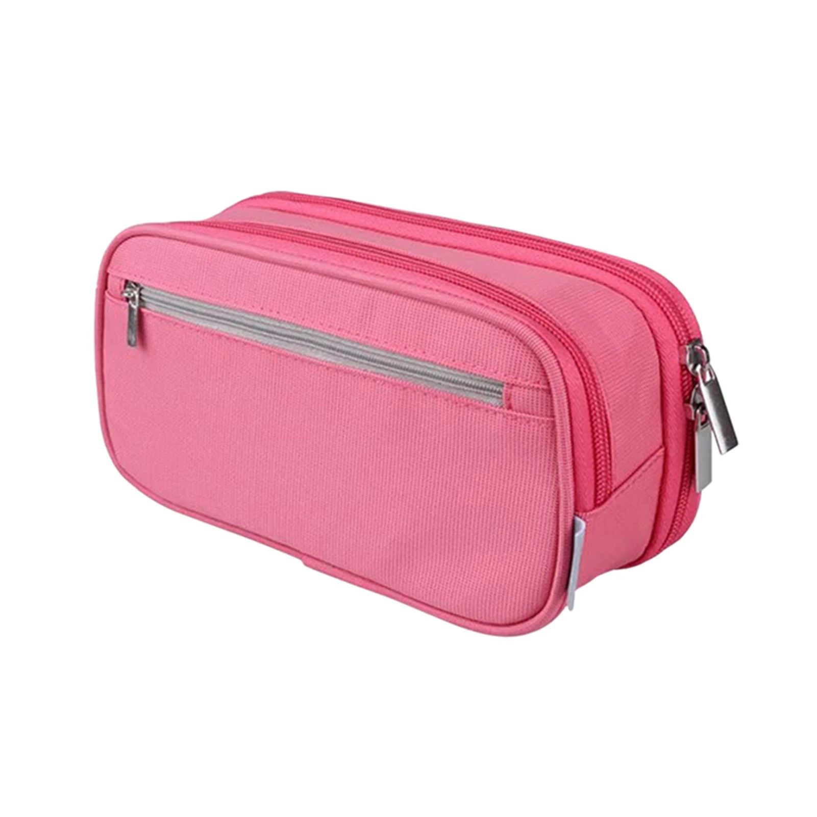 

3 Layers Desktop Stationery Holder Nylon Pen Bag Ruler Large Capacity For Students Storage Pouch Marker Organization Pencil Case