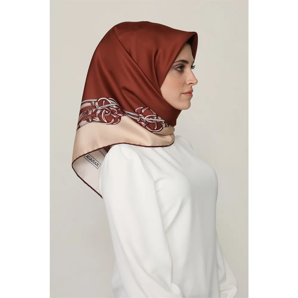 

Синтетический твиловый шарф Karaca-кремовый/кофейный