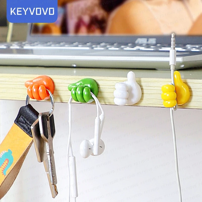 

Многофункциональный органайзер для кабелей, зажим-держатель, крючки для больших пальцев, настенные крючки, вешалка, держатель для кабеля дл...