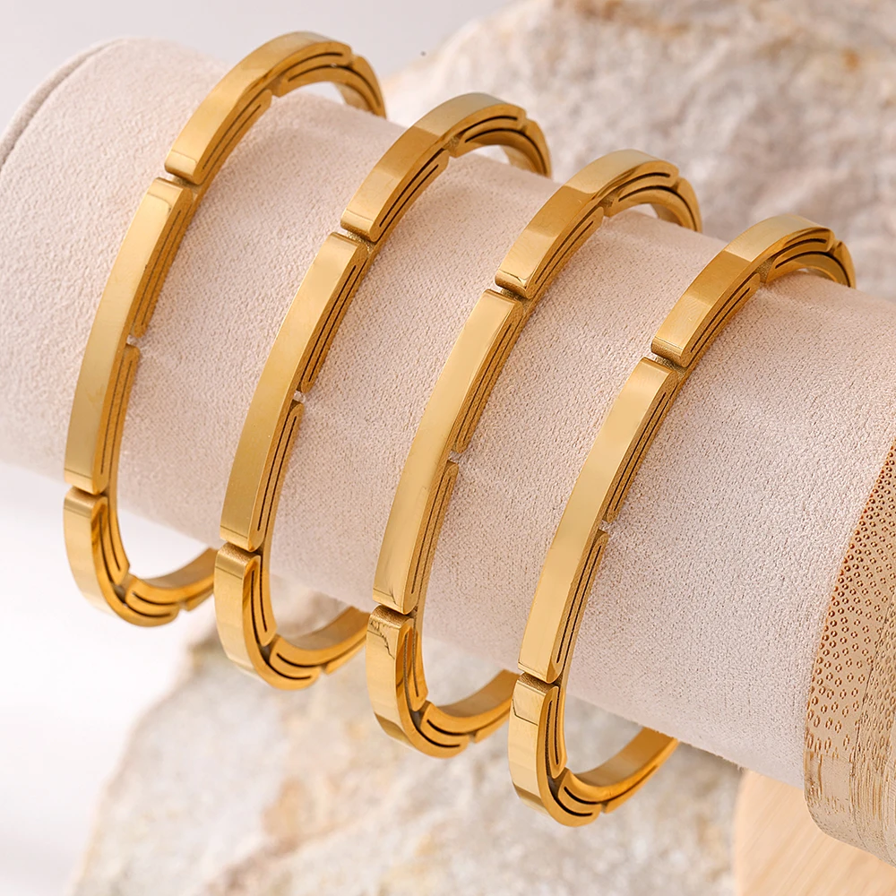 Простые браслеты-манжеты Liora для женщин браслет из нержавеющей стали 316L