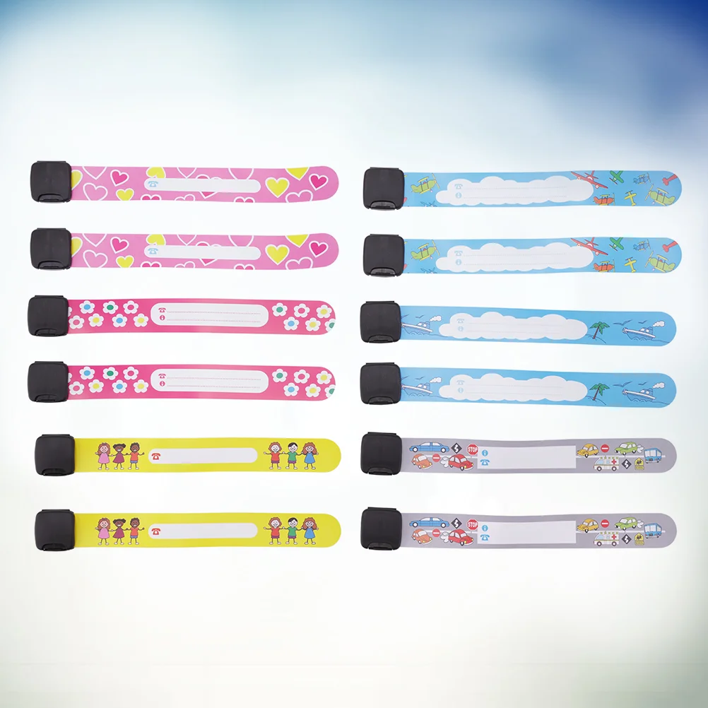 12 шт. браслеты для детей водонепроницаемый анти-потерянный мультфильм может