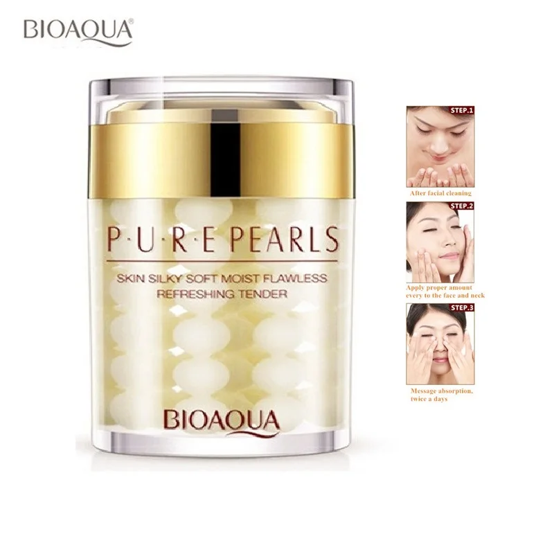 BIOAQUA Pure Pearl Essence Face Cream Whitening Cream Moisturizing Anti Wrinkle Face Serum Facial Acne Scar Removal Skin Care