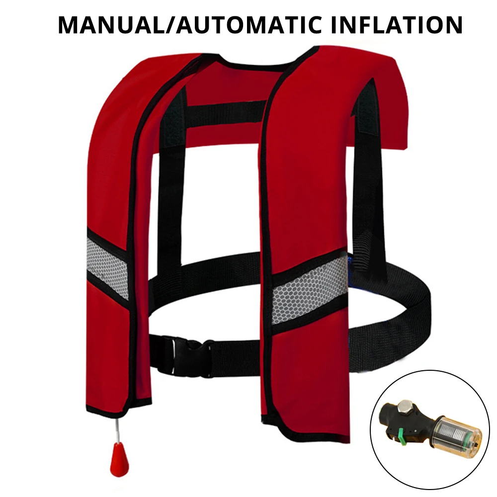 

Automatic/Manual Life Jacket Life Vest Inflatable Swiming Fishing Water Sports Children Adult Life Vest for Fishing Professional