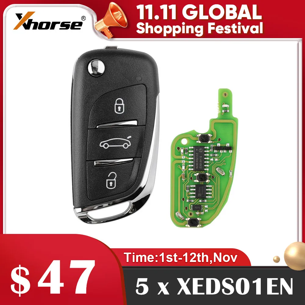 Купить Xhorse XEDS01EN DS Style Super Remote Work On All ID As Super Chip 5 шт./лот Дешево Xhorse XEDS01EN DS Style Super Remote Work On All ID As Super Chip 5 шт./лот