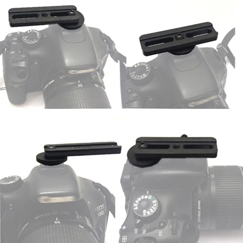 

Aluminum Alloy Adjustable DSLR Camera Flash Hot Shoe 20mm Rail Picatinny Mount Base Adapter for Red Dot Scope Sight View Finder