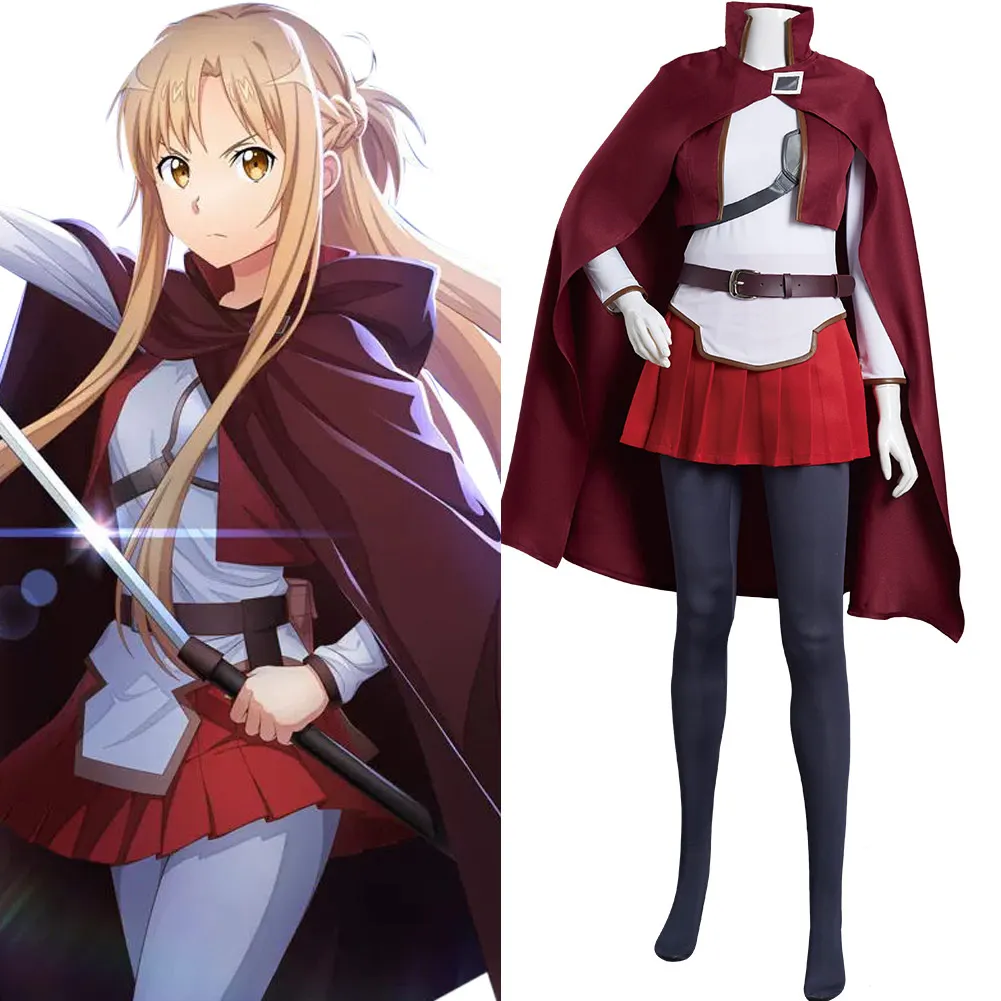 

Anime Sword Art Online the Movie: Progressive Aria of a Starless Night Asuna Yuuki Cosplay Costume Outfits Halloween Carnival