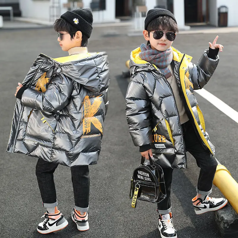 

Children's Clothes Boys Thickened Cotton Padded Jacket Winter Kids Coat New Korean Version Parkas Fashion Outerwear -20 Degrees