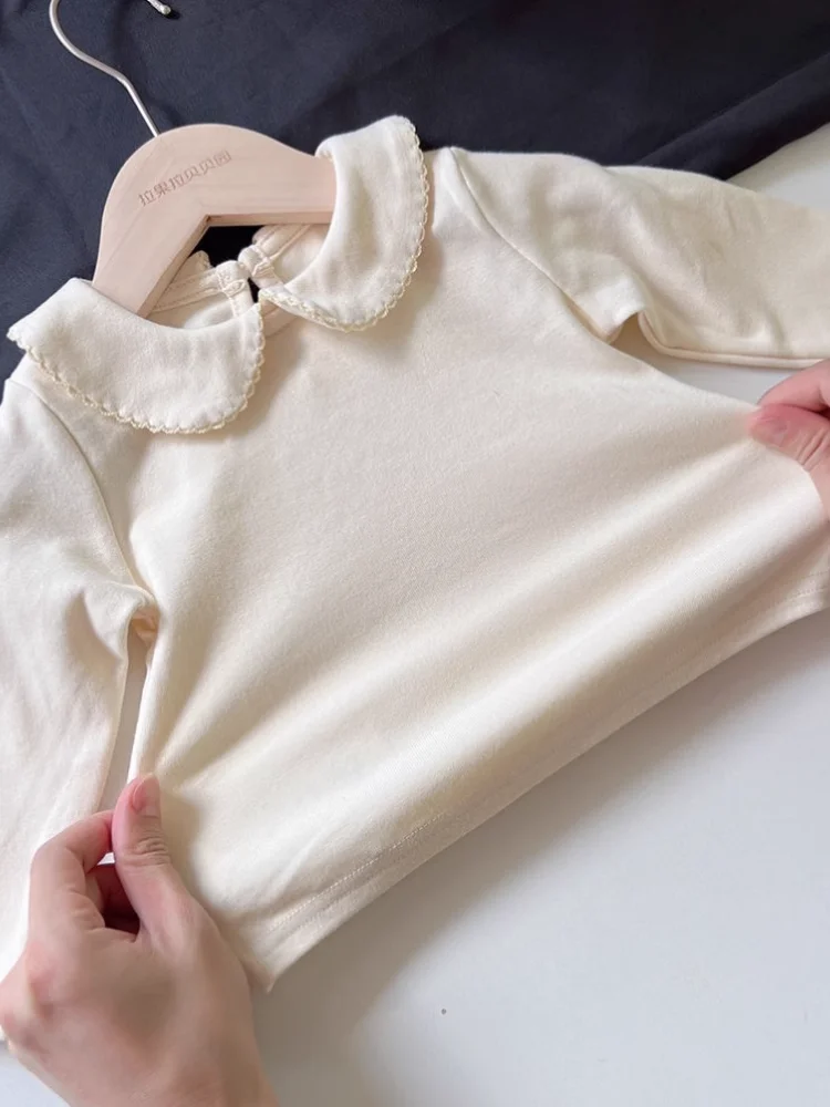 Осенне-зимняя детская нижняя рубашка на флисовой подкладке утолщенная кукла для