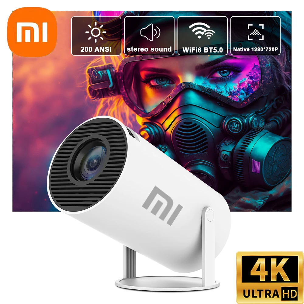 

Умный проектор Xiaomi HY300, Android 11,0, портативный мини-проектор, Wi-Fi, домашний кинотеатр для iPhone, Samsung, для улицы, 1080P, 4K, кино, HDMI, Новинка