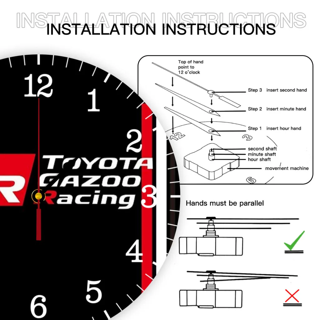 Toyota GR wrc Racing 86 Yaris Supra GAZOO RACING современные простые и настенные часы для учебы
