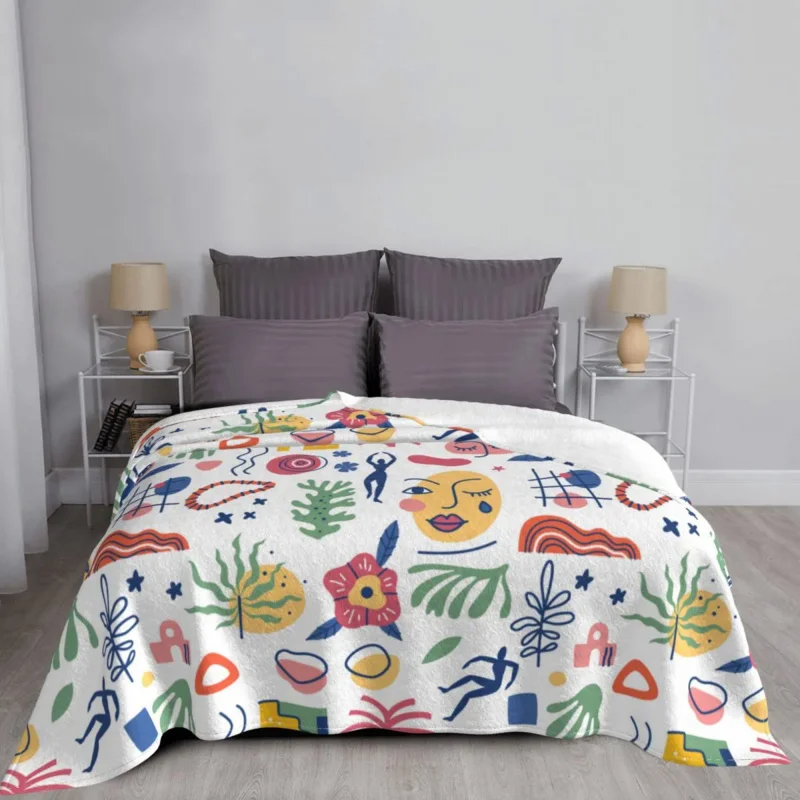 

Matisse Art Colorful Blanket Coral Fleece Plush Summer Multi-function Soft Throw Blankets for Bedding Outdoor Rug Piece