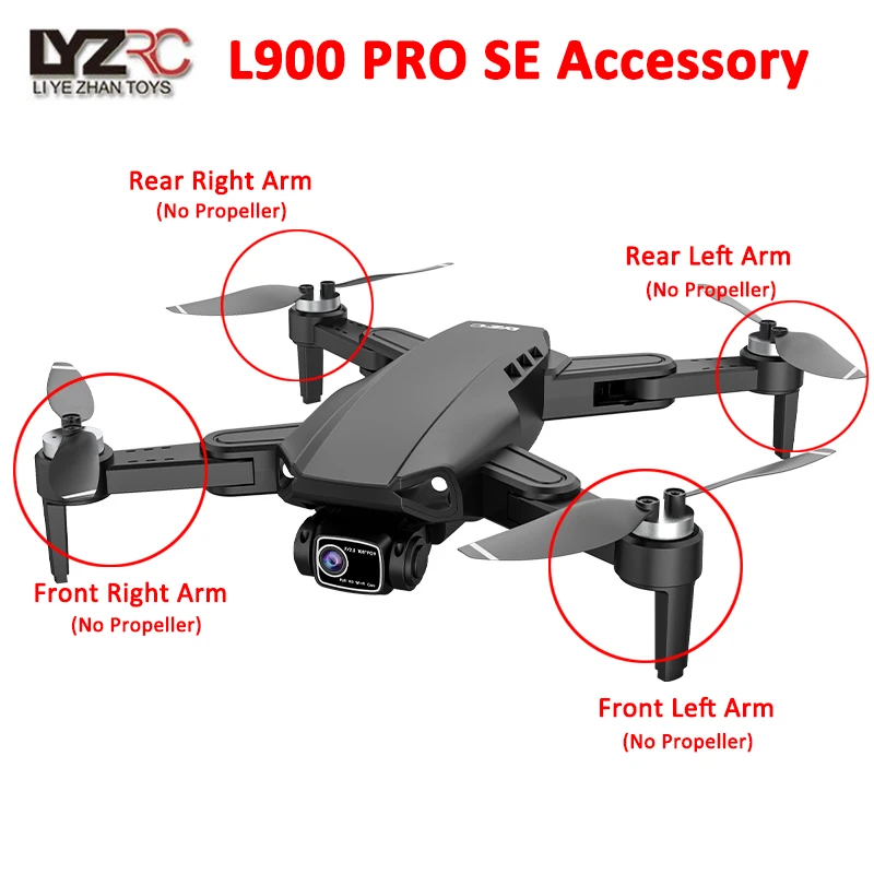 

L900 Pro SE RC Drone Quadcopter Arm Accessories Front Rear Arm with Engine Arm L900Pro SE Airplane Helicopter Arm Spare Part