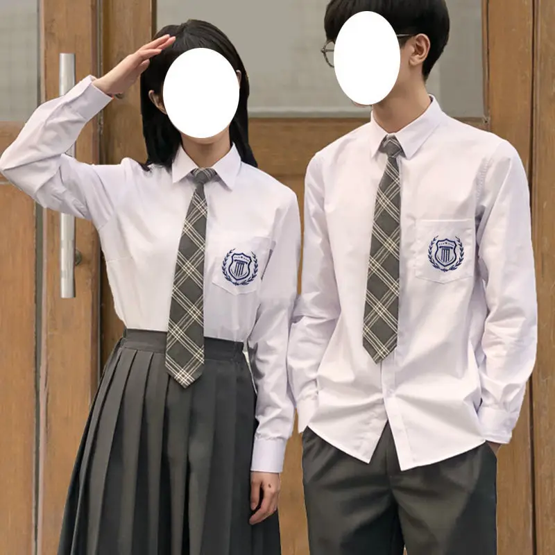 

Embroidered DK Shirt Long Sleeve Japanese JK Uniform Student Shirt Junior High School Class Service Graduation Suit