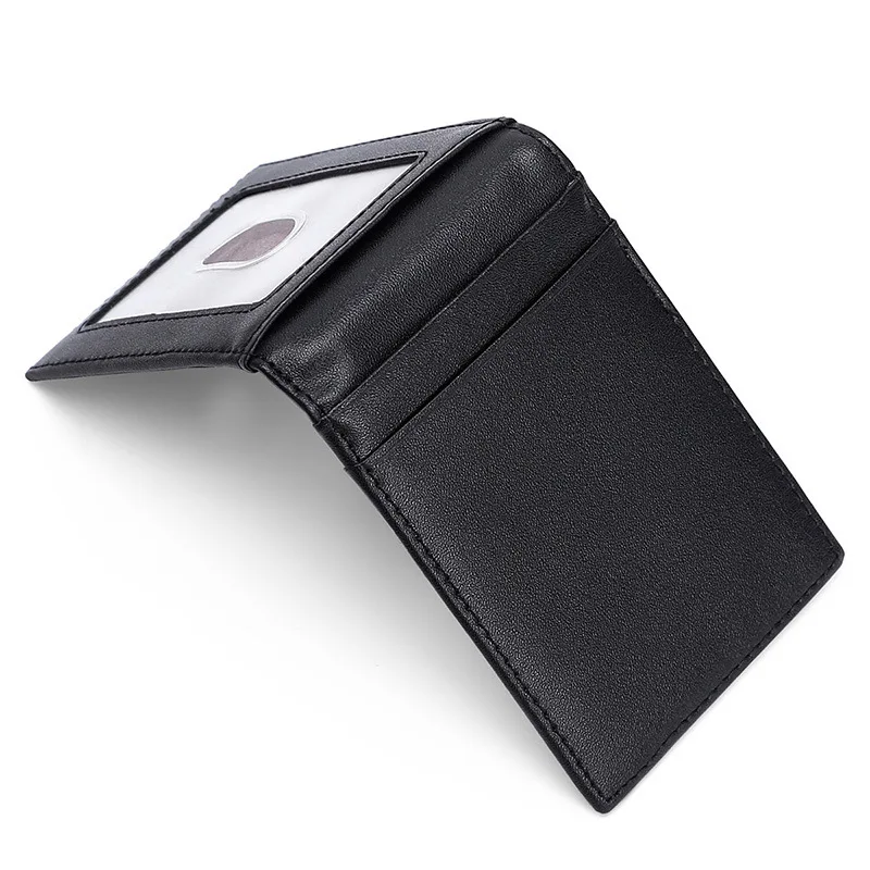 Мужской кошелек с RFID-блокировкой и металлическим зажимом маленький из