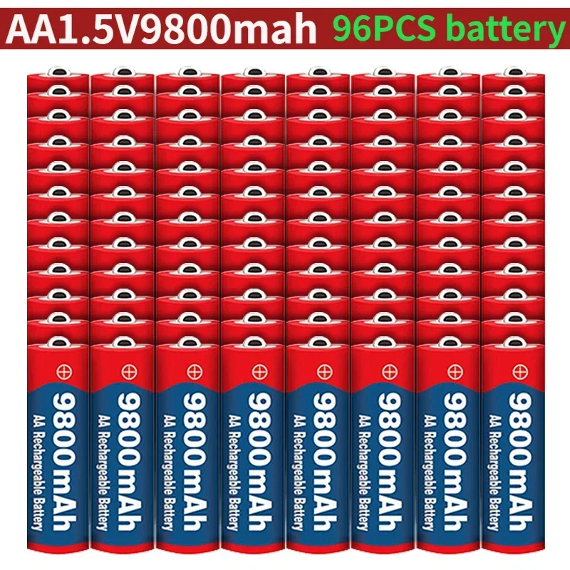 

AAbattery100% Original 2023New High Quality 1.5V 9800mAh Rechargeable AA Battery for Led Light Toy Camera Microphone Battery