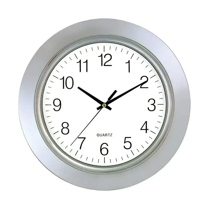 

Chrome Bezel Round Wall Clock