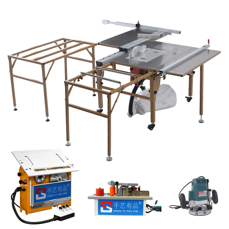 

WJ-360 Multifunctional Woodworking Sliding Table Saw Dust Free Table Saw Integrated Machine Precision Folding Electric Board Saw
