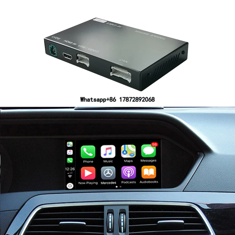 Фото Мультимедийный интерфейсный модуль CarPlay, декодер, беспроводной CarPlay, Android Auto для C-Class W204 2011-2014 №1