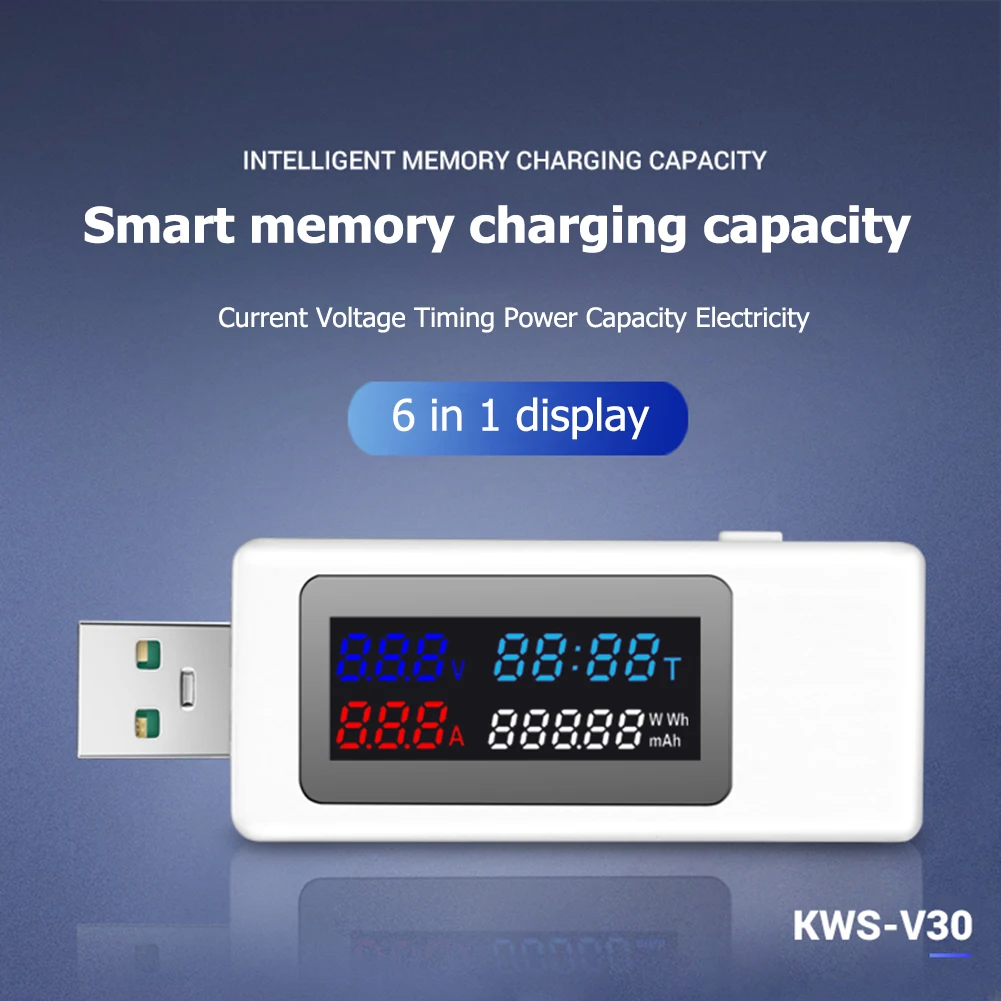 

Тестер KWS-V30, IPS-дисплей, USB, ваттметр, тестер напряжения, измерение напряжения, мощности, синхронизации