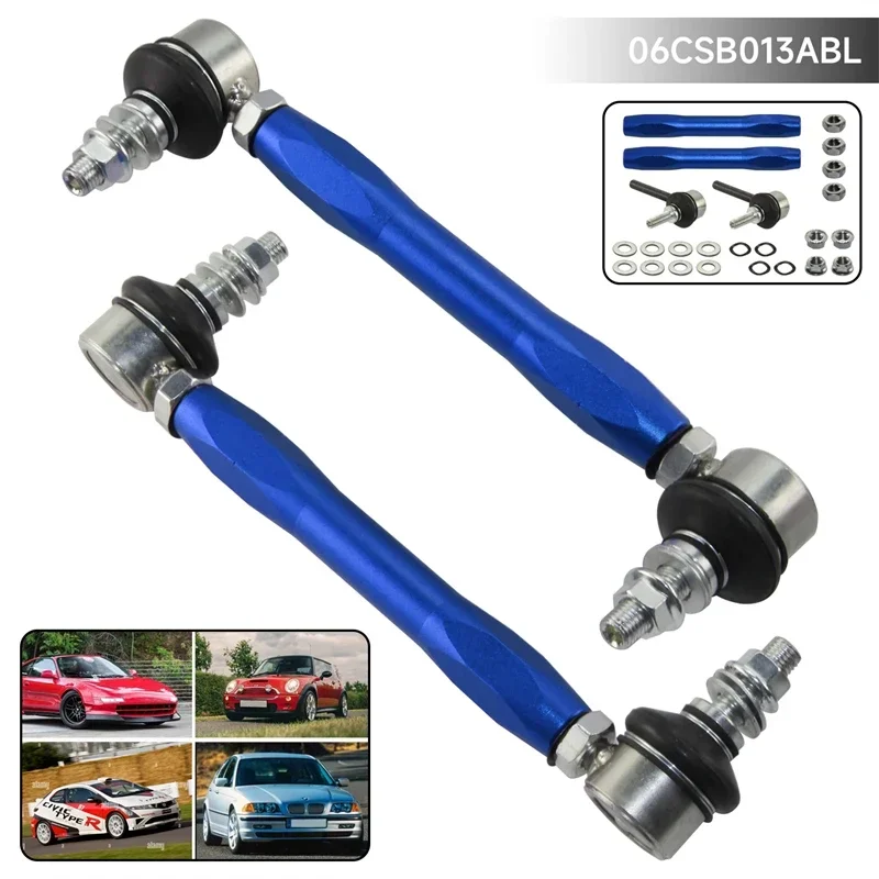 Anti Roll Sway Bar Adjustable Drop Links Front/Rear 10mm x 210-260mm for BMW Honda Mini Lexus Land Rover